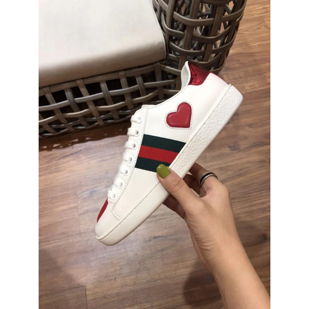 Gucci Replica – New Ace Heart Leather Rep Sneakers