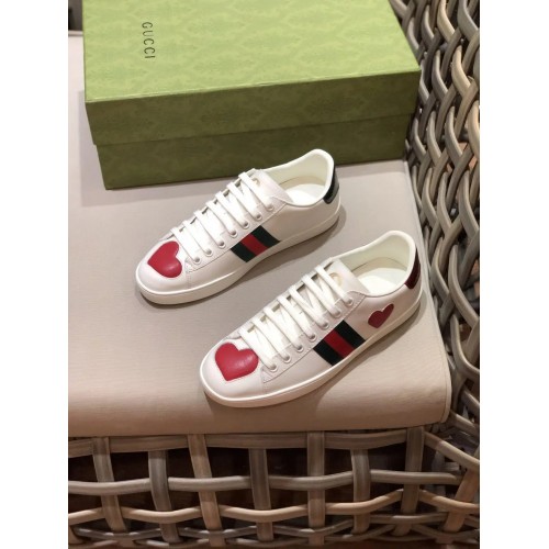 Gucci Replica – New Ace Heart Leather Rep Sneakers