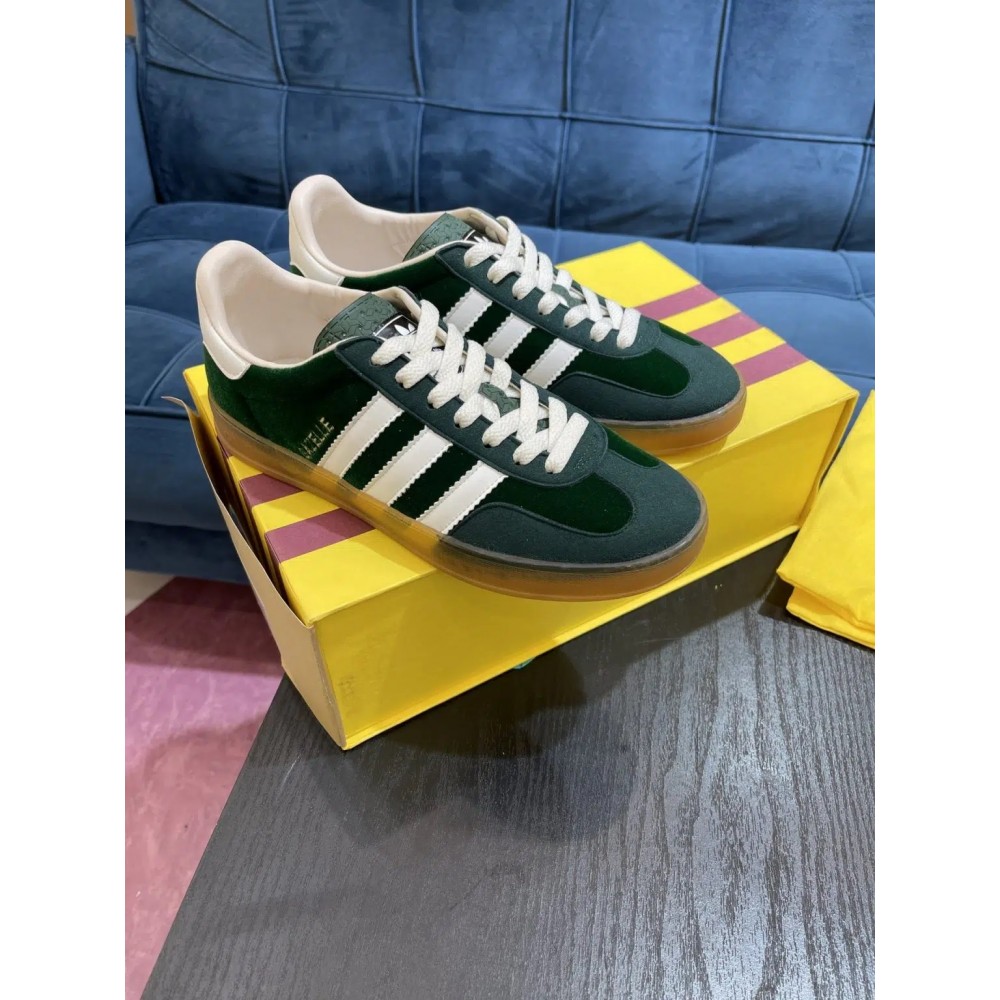 Adidas x Gucci Gazelle – Green Suede Low Top Rep Sneakers