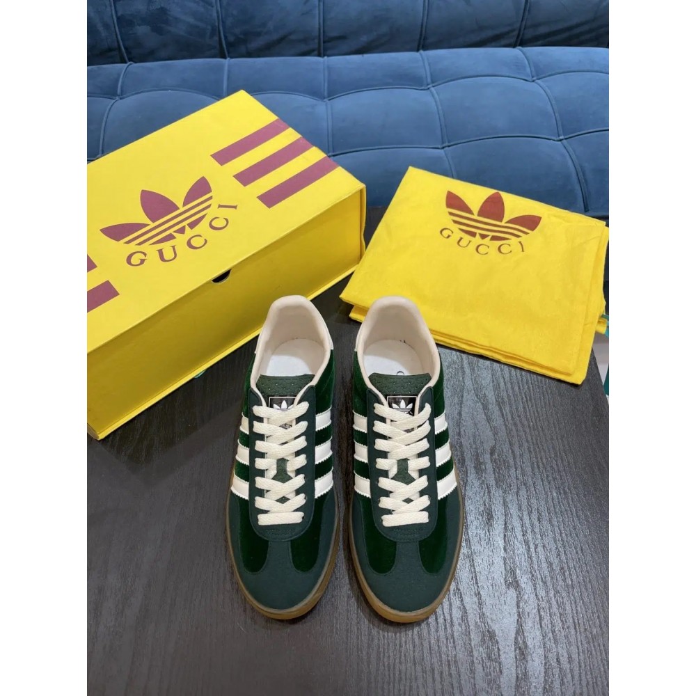 Adidas x Gucci Gazelle – Green Suede Low Top Rep Sneakers