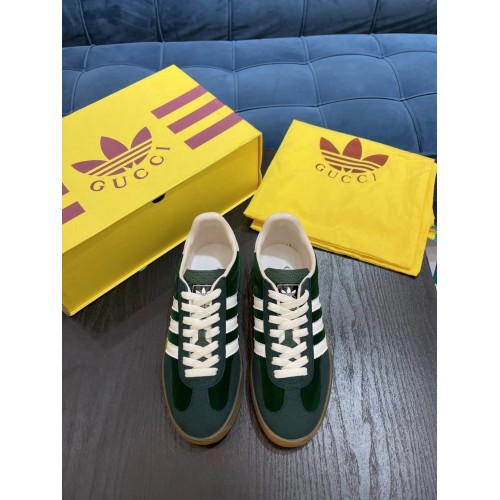 Adidas x Gucci Gazelle – Green Suede Low Top Rep Sneakers