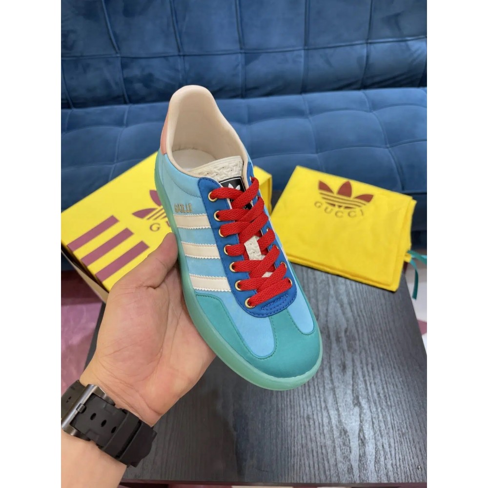 Adidas x Gucci Gazelle – Light Blue Low Top Rep Sneakers