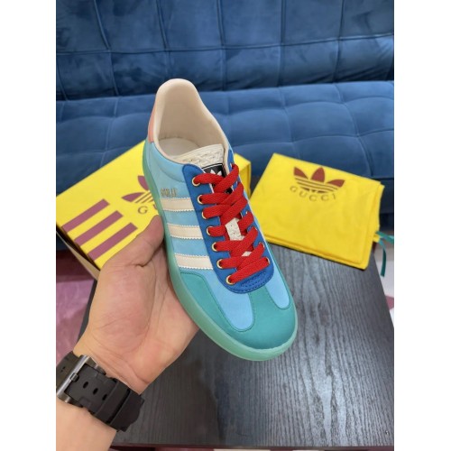 Adidas x Gucci Gazelle – Light Blue Low Top Rep Sneakers