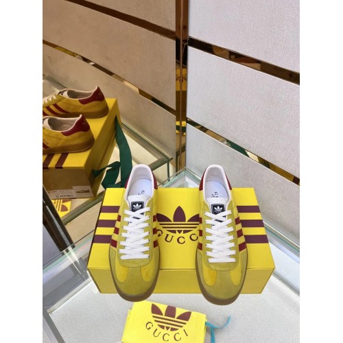 Adidas x Gucci Gazelle – Yellow/Red Low Top Rep Sneakers