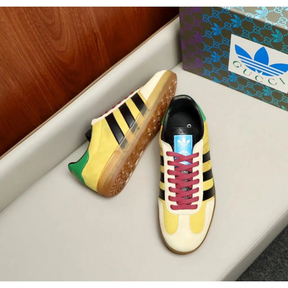 Adidas x Gucci Gazelle – Yellow/Green Low Top Rep Sneakers