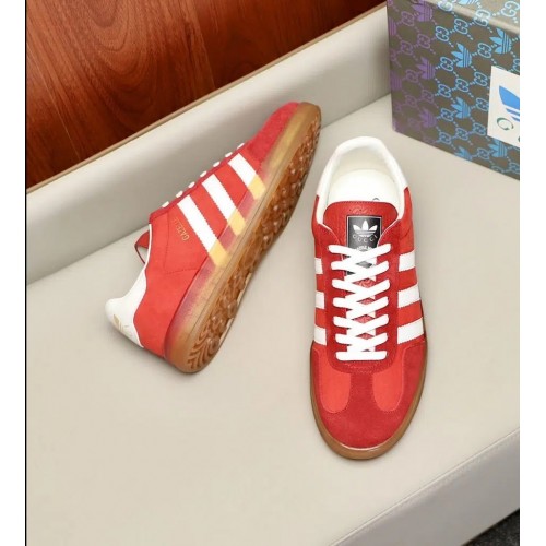 Adidas x Gucci Gazelle – Red Low Top Rep Sneakers