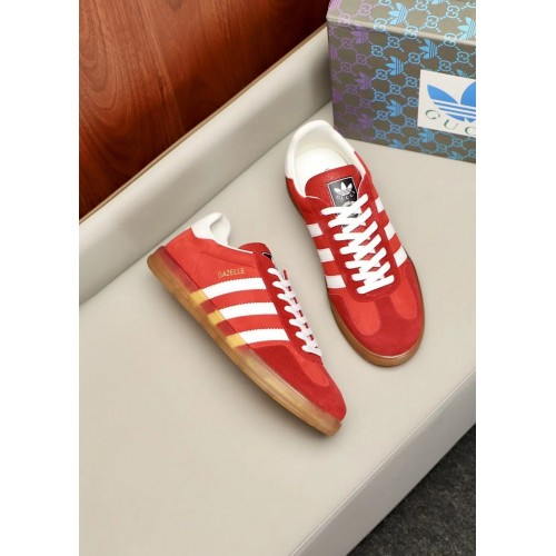 Adidas x Gucci Gazelle – Red Low Top Rep Sneakers