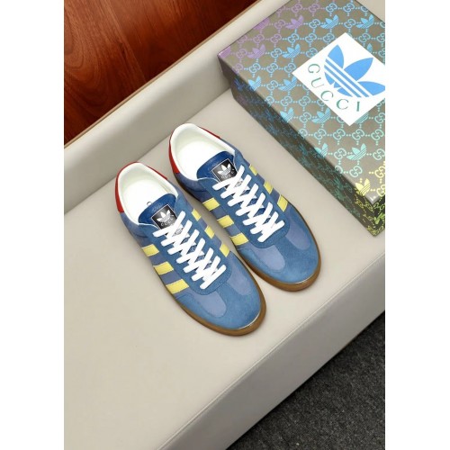 Adidas x Gucci Gazelle – Blue/Yellow Low Top Rep Sneakers