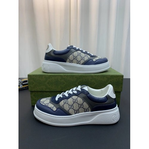 Gucci GG – Beige/Blue Low Top Replica Sneakers for Men