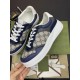 Gucci GG – Beige/Blue Low Top Replica Sneakers for Men