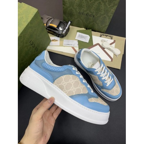 Gucci GG – LT Blue Low Top Replica Sneakers for Men