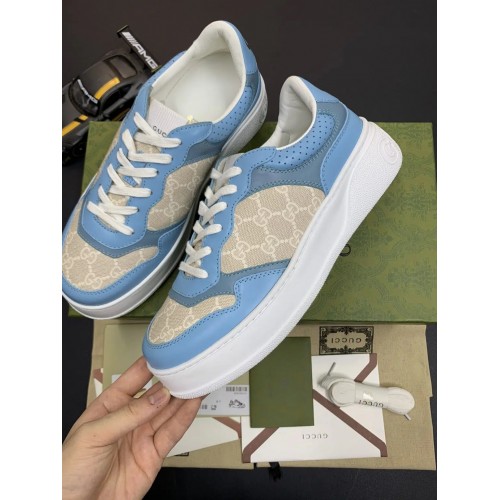 Gucci GG – LT Blue Low Top Replica Sneakers for Men