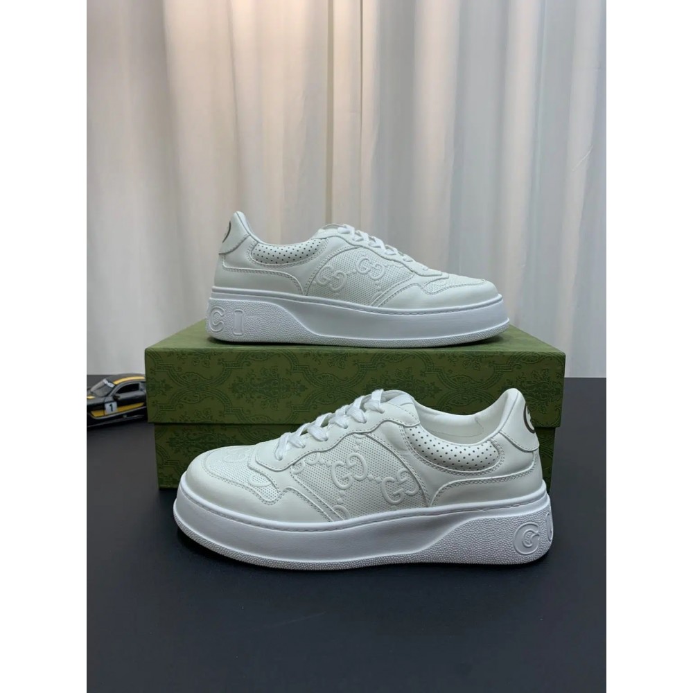 Gucci GG – Pure White Low Top Replica Sneakers for Men
