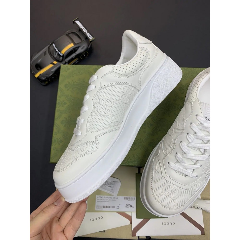 Gucci GG – Pure White Low Top Replica Sneakers for Men