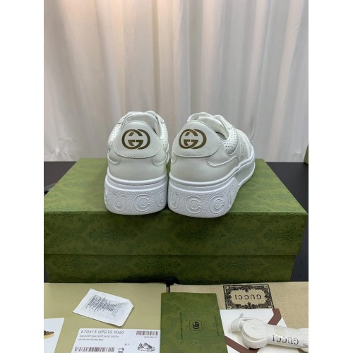 Gucci GG – Pure White Low Top Replica Sneakers for Men