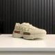 Gucci Ivory Leather Rhyton Vintage Gucci Logo Rep Sneaker