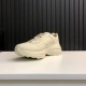 Gucci Ivory Leather Rhyton Vintage Gucci Logo Rep Sneaker