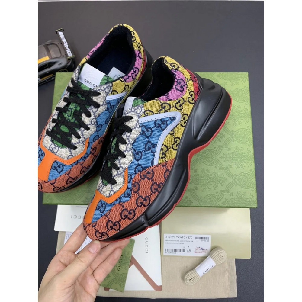 Gucci Rhyton Rep Sneaker – GG Multicolor Black
