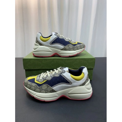 Gucci Rhyton Low Top Sneaker – BLUE/YELLOW