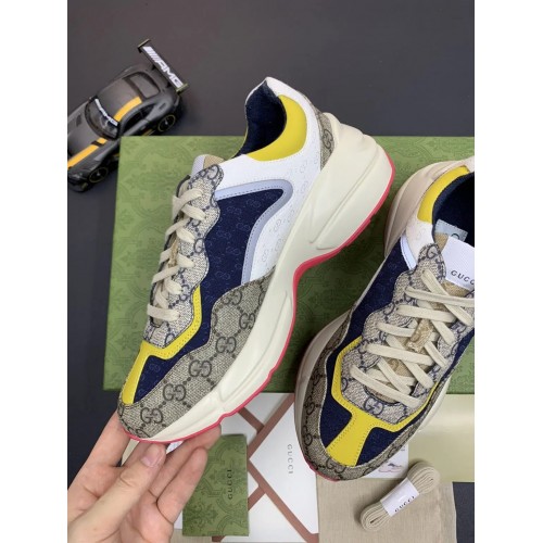 Gucci Rhyton Low Top Sneaker – BLUE/YELLOW