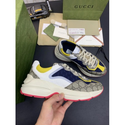 Gucci Rhyton Low Top Sneaker – BLUE/YELLOW