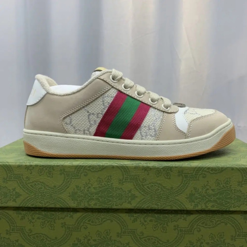 Gucci Screener Sneakers | Tan White