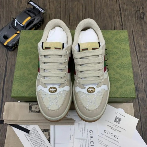 Gucci Screener Sneakers | Tan White