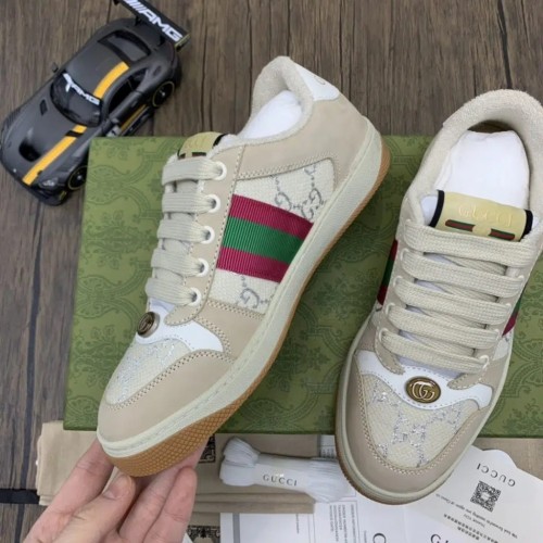 Gucci Screener Sneakers | Tan White