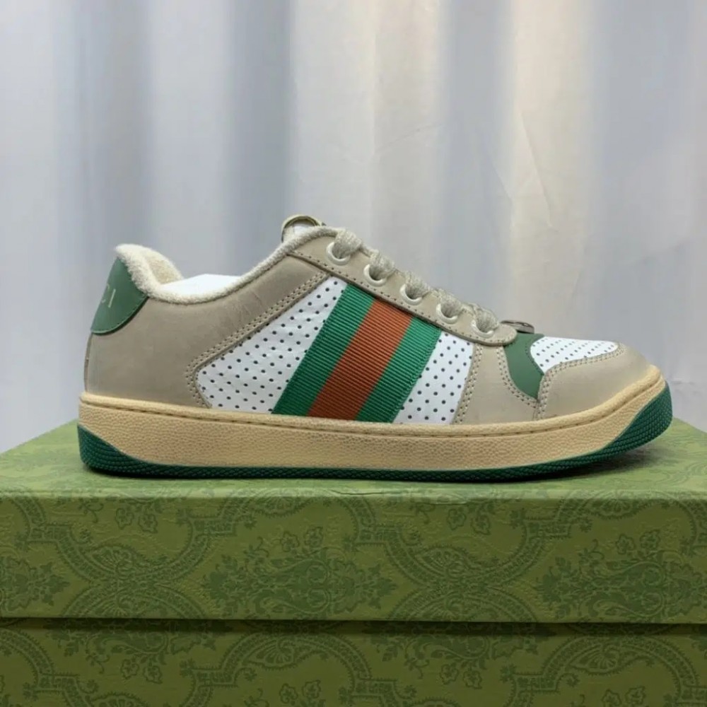 Gucci Screener Sneakers | Green and White
