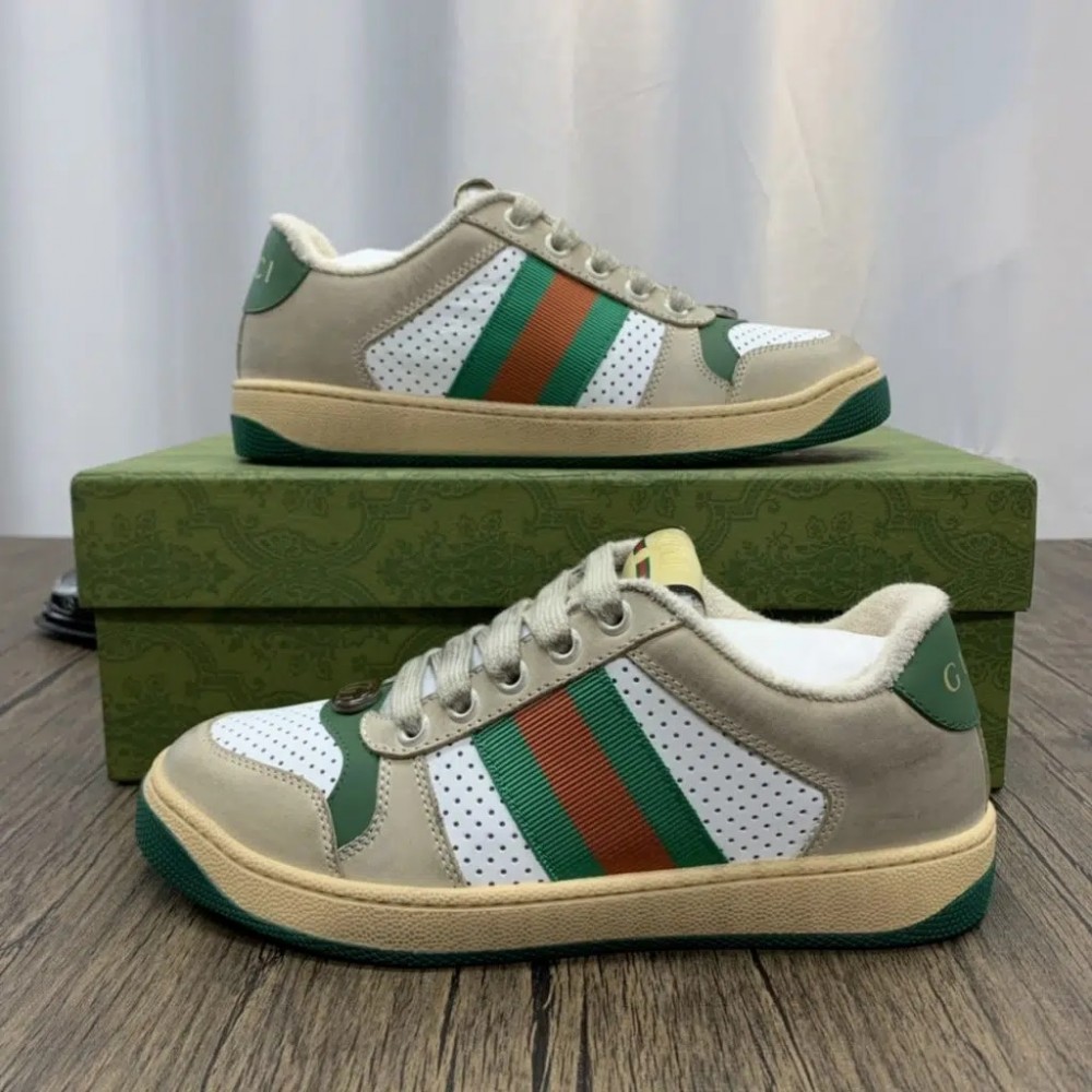 Gucci Screener Sneakers | Green and White