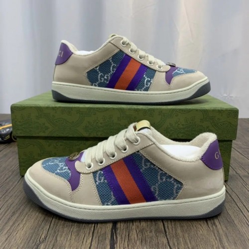 High Quality Gucci Screener Sneakers | Purple for Womens