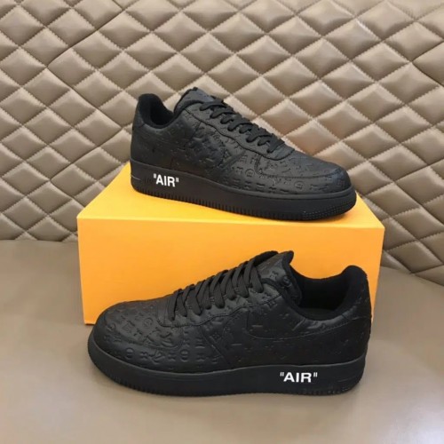 Louis Vuitton x Nike Air Force 1 Sneaker Reps – Pure Black