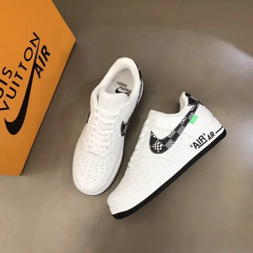Louis Vuitton x Nike Air Force 1 Sneaker Reps (Black & White)