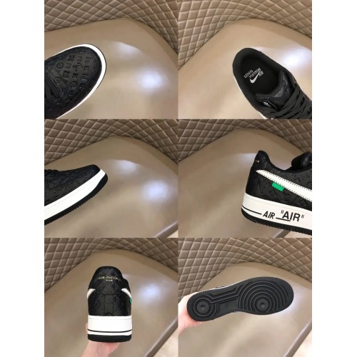 Louis Vuitton x Nike Air Force 1 Sneaker Reps (Emboss Black)