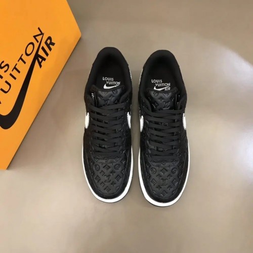 Louis Vuitton x Nike Air Force 1 Sneaker Reps (Emboss Black)