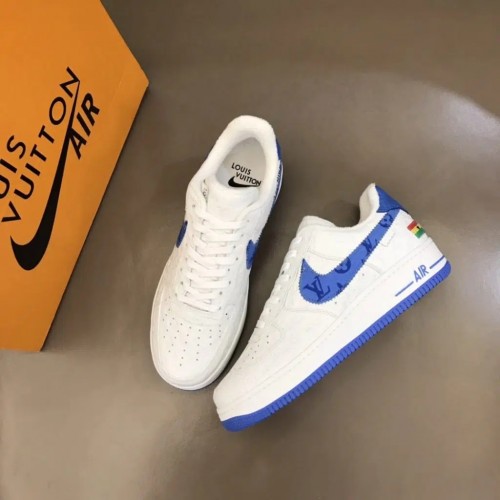 Louis Vuitton x Nike Air Force 1 Sneaker Reps (Blue & White)