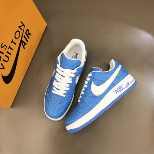 Louis Vuitton x Nike Air Force 1 Rep (Blue & White Team Royal)