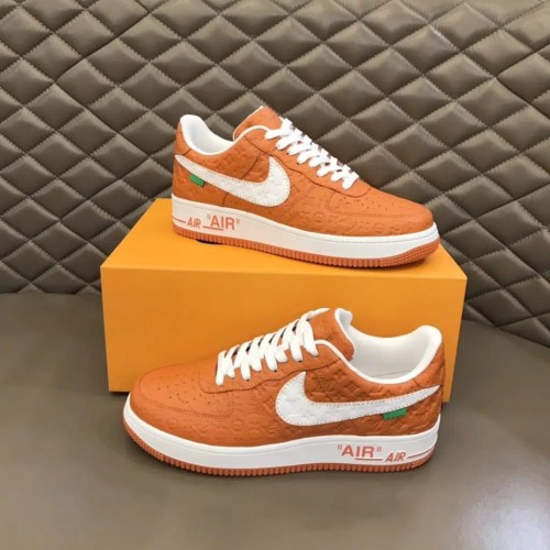 Louis Vuitton x Nike Air Force 1 Trainers Sneaker Reps (Orange)