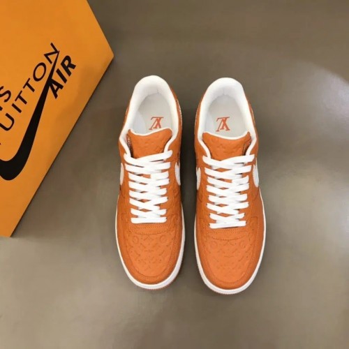 Louis Vuitton x Nike Air Force 1 Trainers Sneaker Reps (Orange)