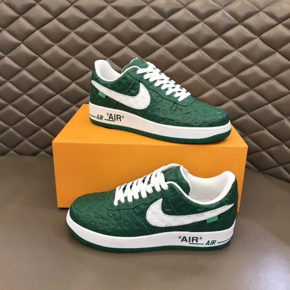 Louis Vuitton x Nike Air Force 1 Trainers Sneaker Reps (Green)