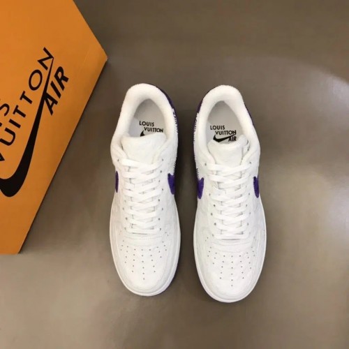 Louis Vuitton x Nike Air Force 1 Sneaker Reps (Purple & White)