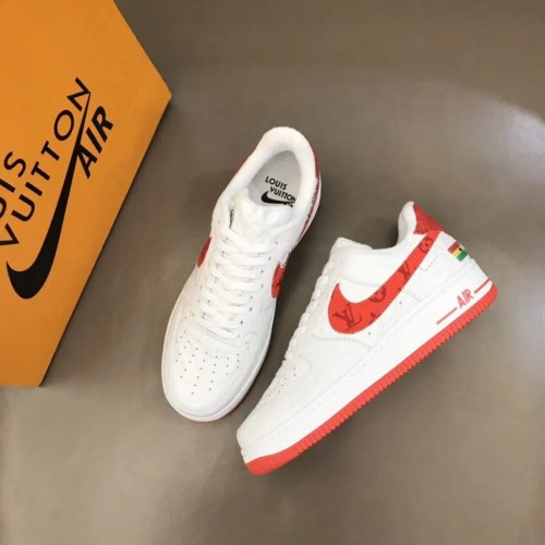 Louis Vuitton x Nike Air Force 1 Sneaker Reps (Red & White)