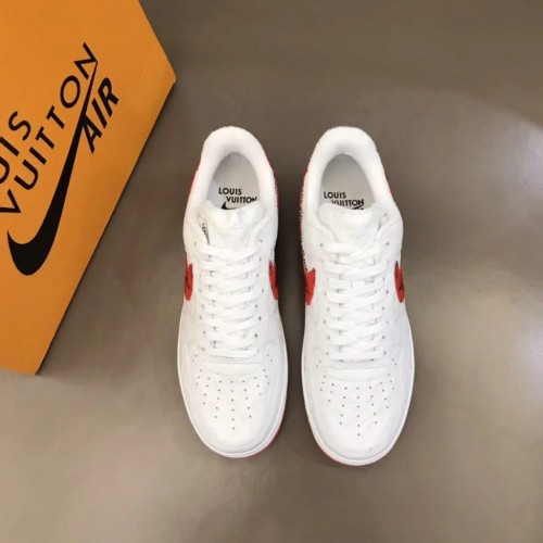 Louis Vuitton x Nike Air Force 1 Sneaker Reps (Red & White)