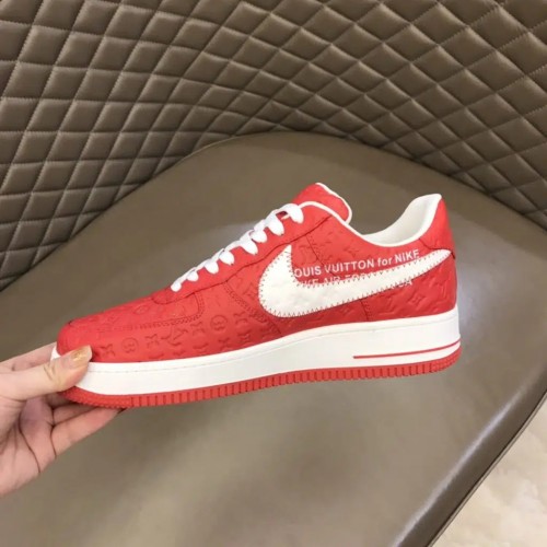 Louis Vuitton x Nike Air Force 1 Sneaker Reps (Pure Red)