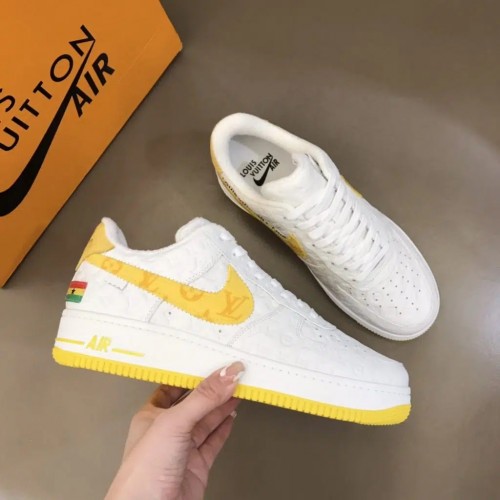 Louis Vuitton x Nike Air Force 1 Replica (Yellow & White)