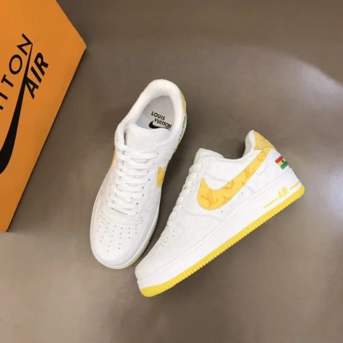 Louis Vuitton x Nike Air Force 1 Replica (Yellow & White)