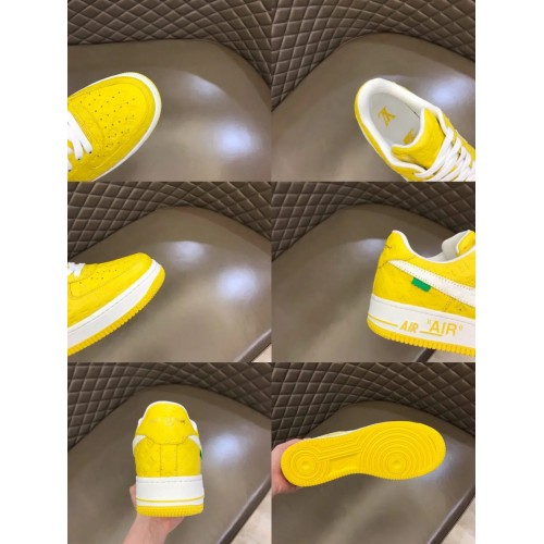 Louis Vuitton x Nike Air Force 1 Sneaker Reps (Yellow)