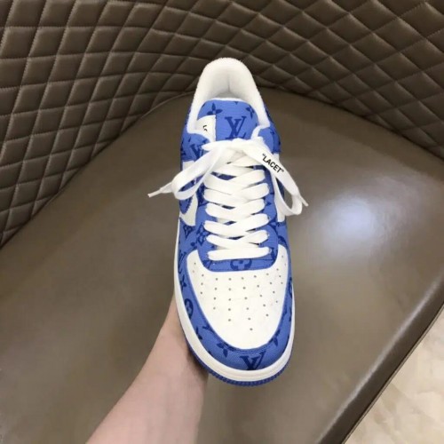 Louis Vuitton x Nike Air Force 1 Sneaker Reps (Mono Blue)