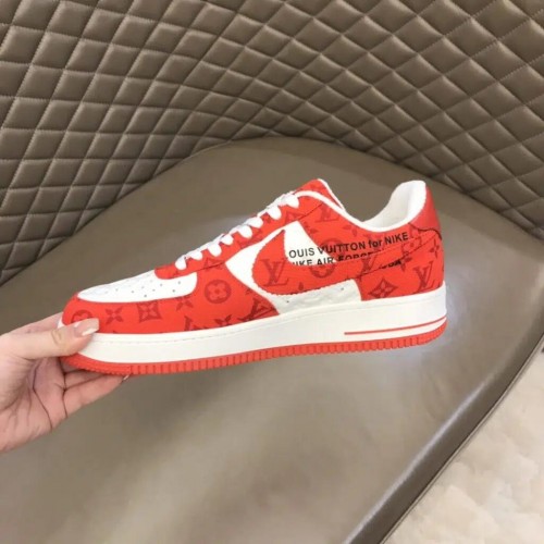 Louis Vuitton x Nike Air Force 1 Reps Shoe (Mono Red)