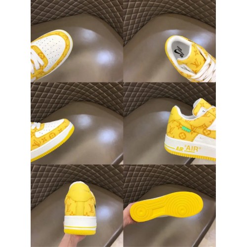 Louis Vuitton x Nike Air Force 1 Sneaker Reps (Mono Yellow)